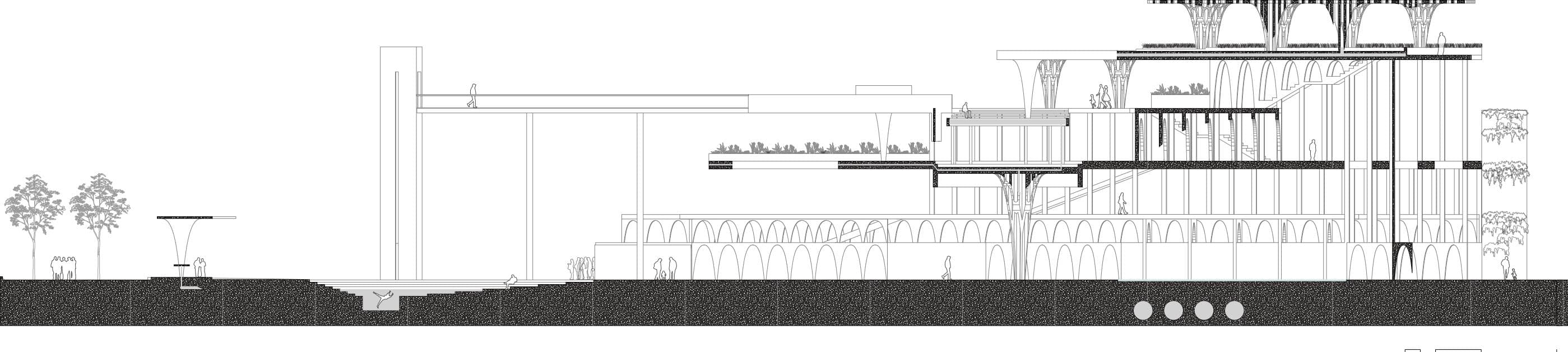 Flinders St Water Reclamation Facility — long section
