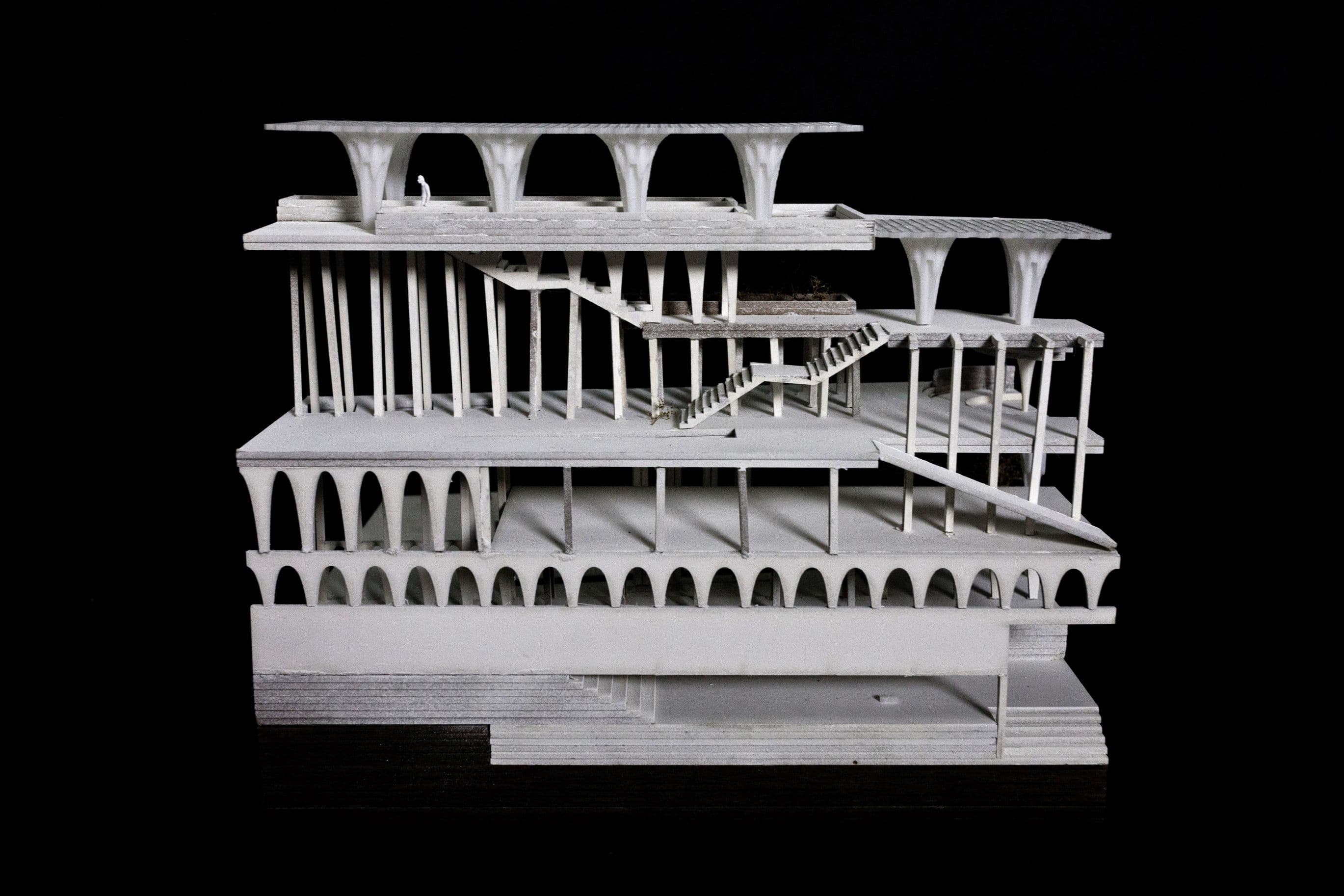 Flinders St Water Reclamation Facility — model, front view