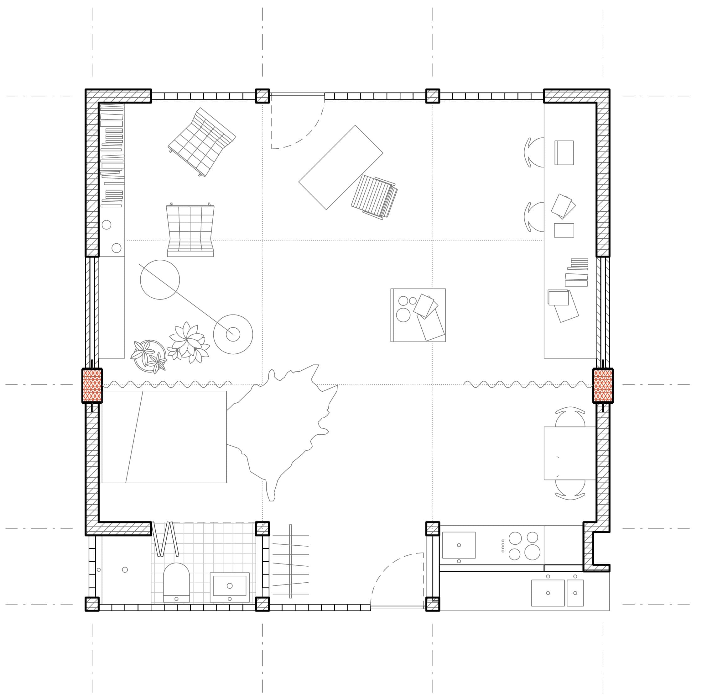 The Modern Villa — unit plan, the atelier