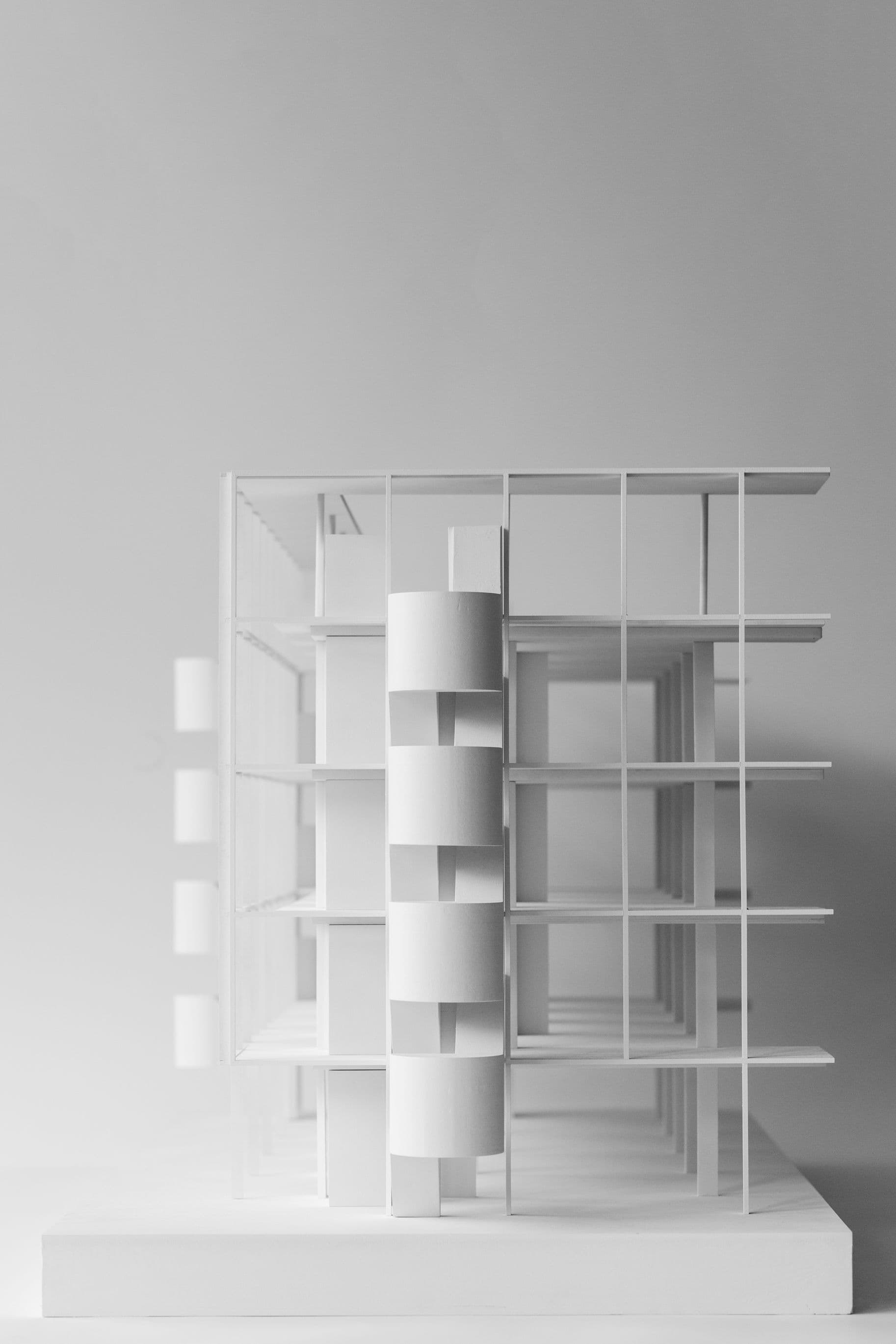 The Modern Villa — 1:50 model, end elevation
