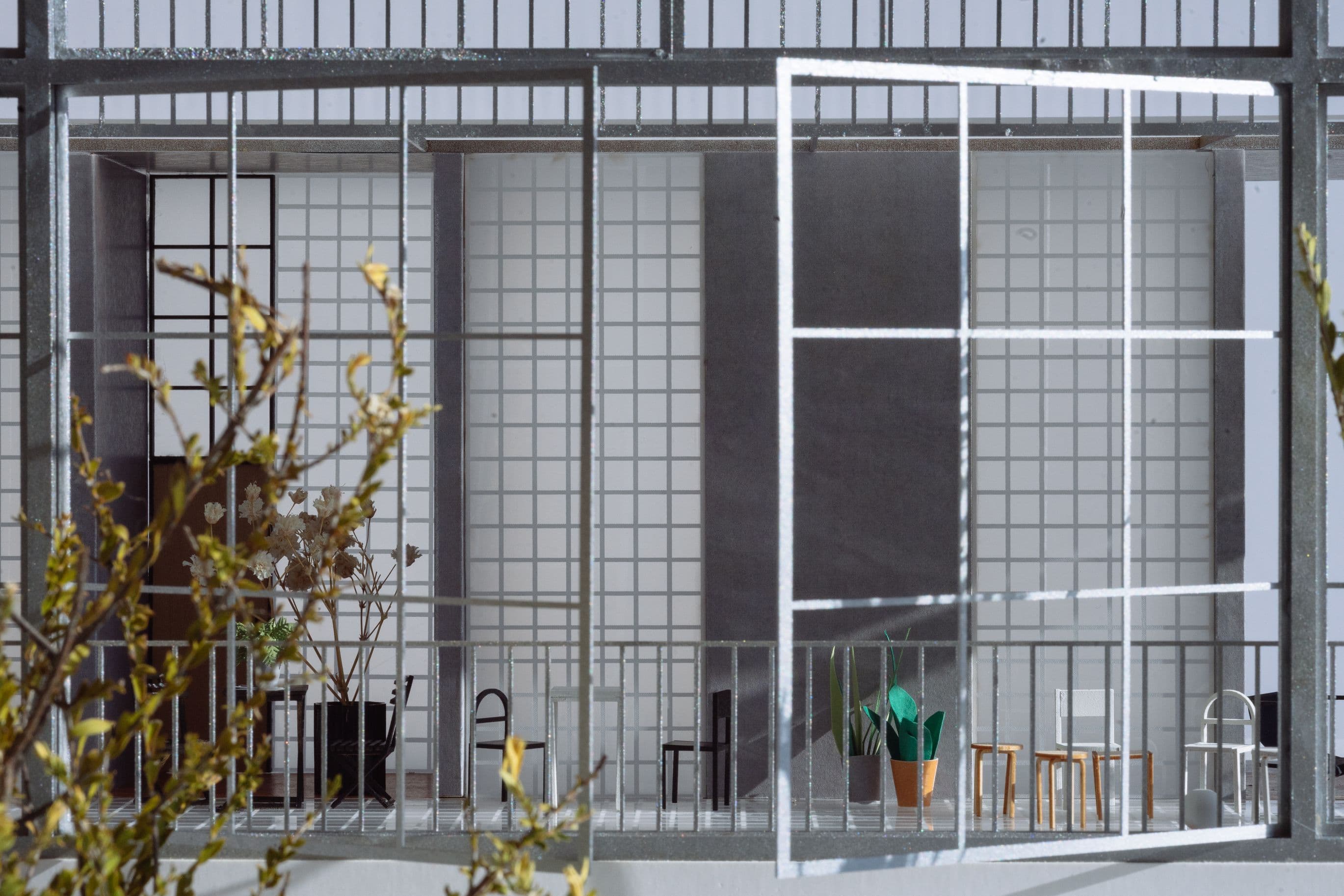 The Modern Villa — 1:50 model, facade detail